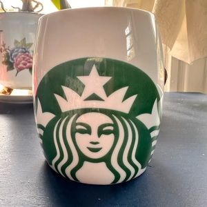 Starbucks Siren Mermaid coffee Mug White and Green